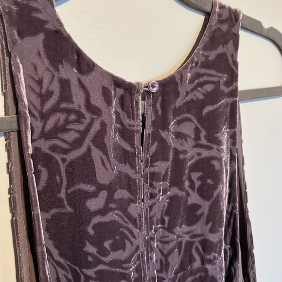 Party time Purple/plum velour/silk comfort with pockets, flowy chic style - Picture 5 of 6